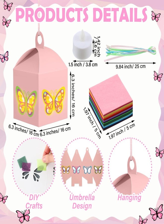 مجموعة سيمجوينج المكونة من 12 مجموعة من أشغال يدوية على شكل فراشات مع أضواء LED، ومجموعات أشغال يدوية من ورق المناديل على شكل فراشات، ومجموعات فوانيس معلقة يمكنك صنعها بنفسك لتزيين النوافذ، وهدايا حفلات الربيع، وأنشطة فنية. - Image 2